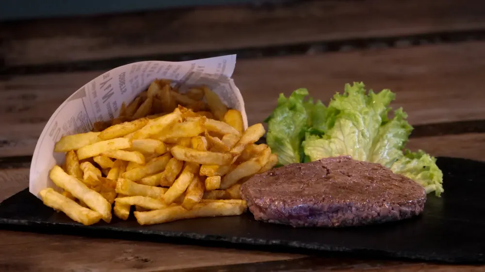 Double steak haché frites